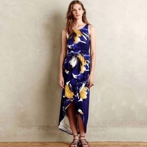 Anthropologie Weston Navy/Marin Summer dress L NWT